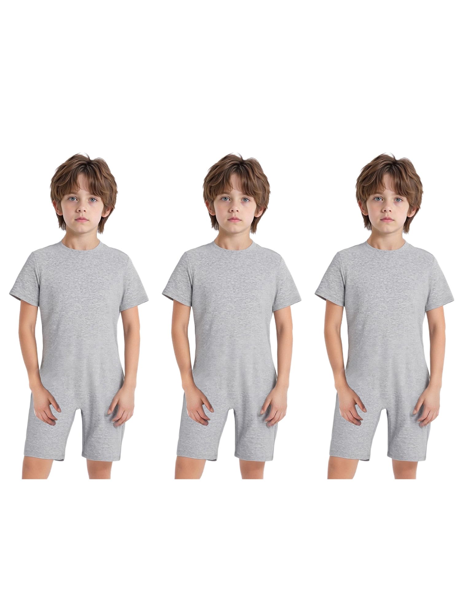 Aislor Ropa Adaptativa Para Niños Y Niñas Con Necesidades Especiales Body Con Cremallera Mono De Algodón De Manga Corta Fácil Vestir