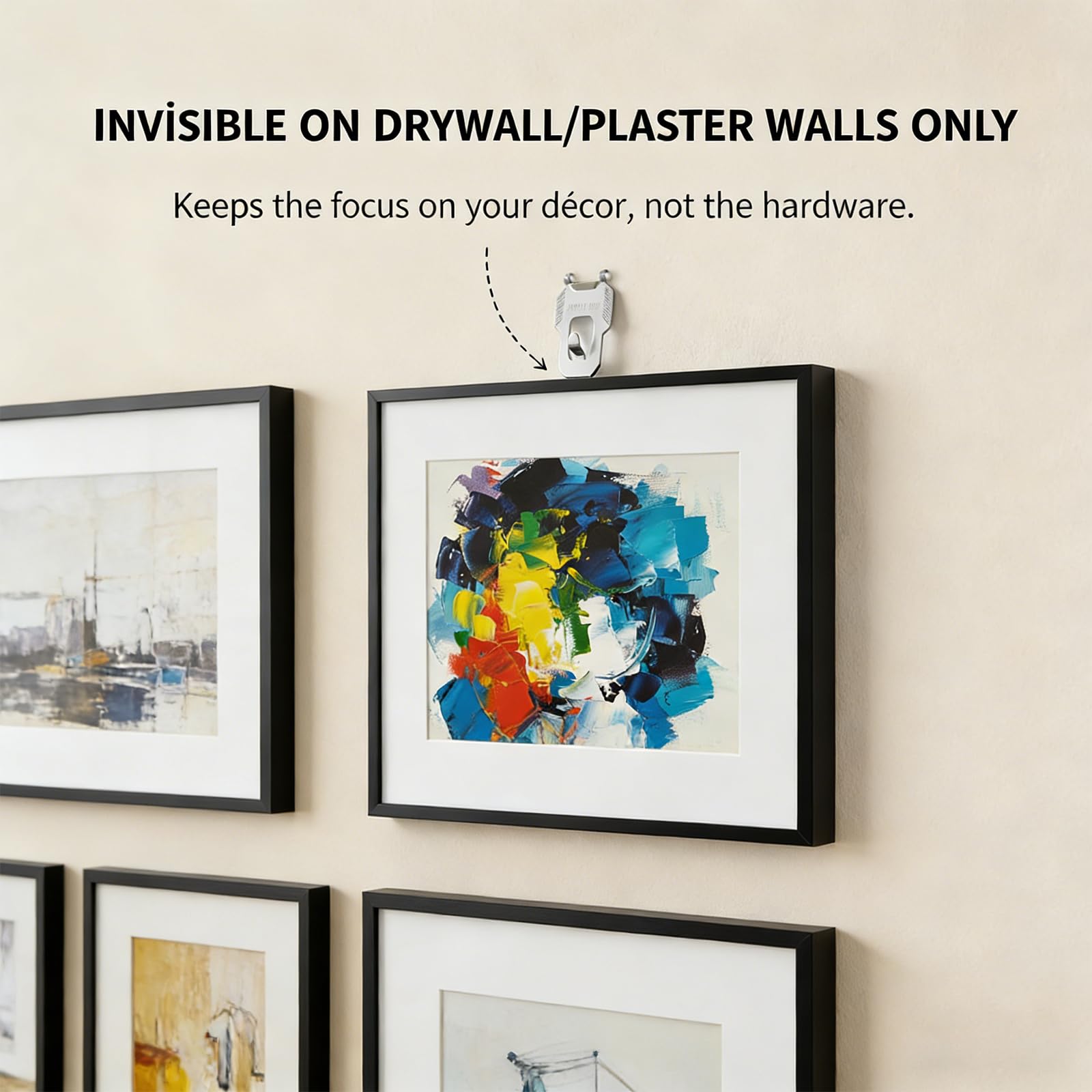 10 Pezzi Gancio per Quadri Ad Artiglio per Cartongesso, Ganci da Parete Per Appendere Specchi Foto E Kit per Appendere Quadri, Nessun Danno Gancio da Parete Resistente per Decorazione Camera