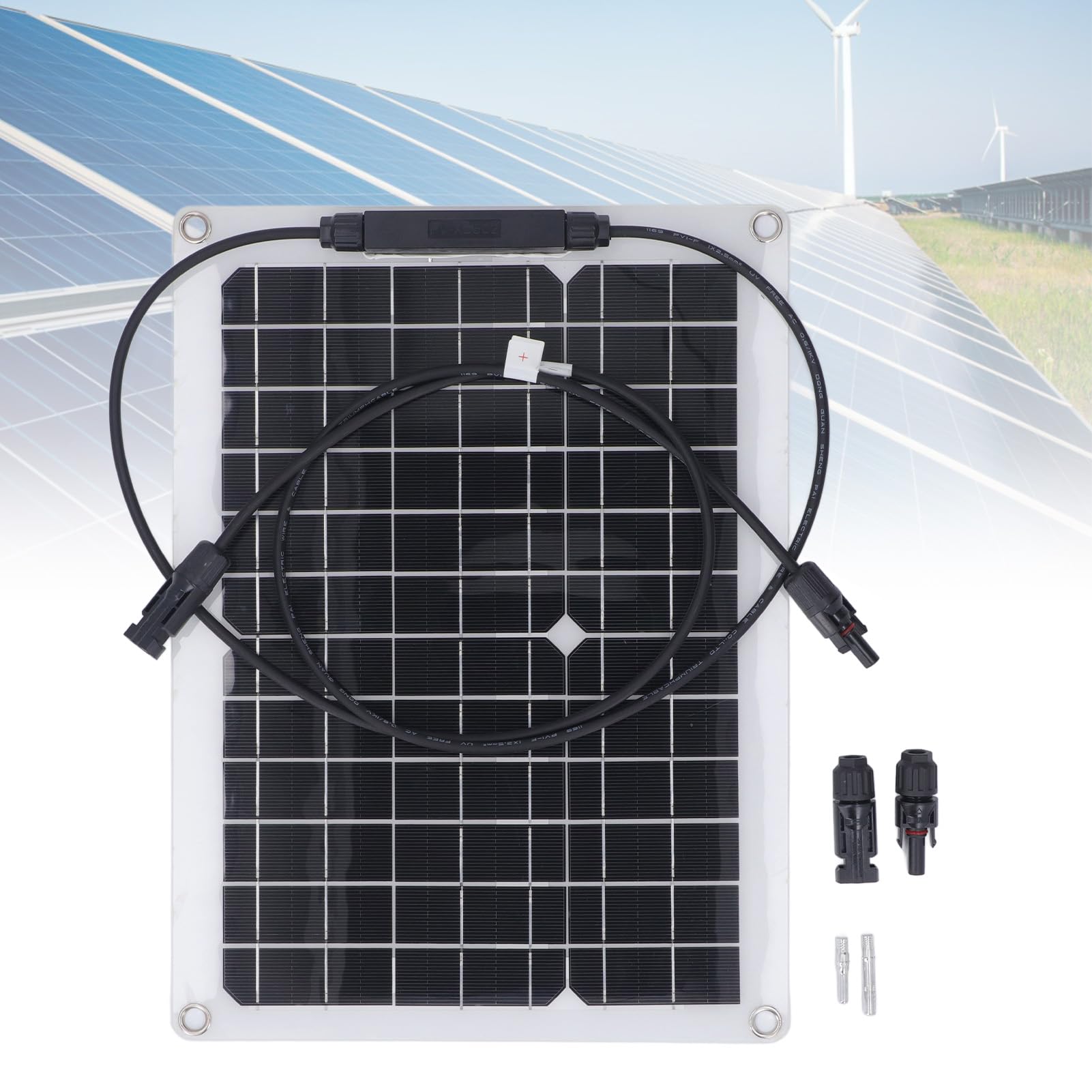Generic Kit Flessibile per Pannello Solare Piccolo da 18 V Design Sicuro per Esigenze Elettriche in Fuori Rete Monocristallino 1 unità