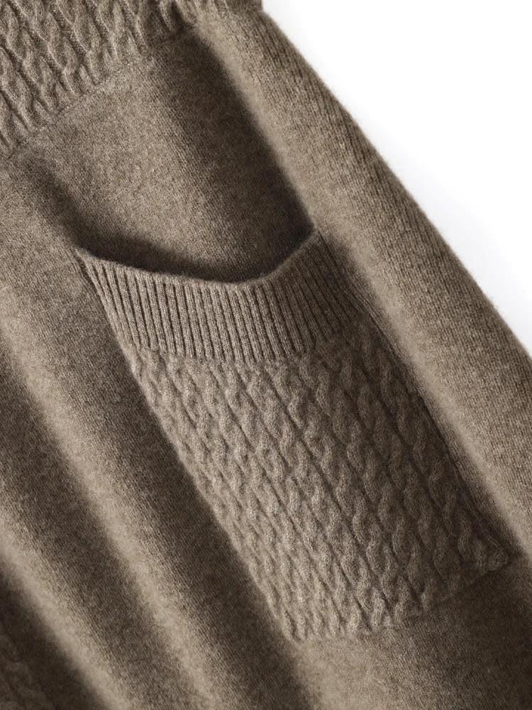 Damenrock mit gedrehten Taschen, weich, lässiger Stil