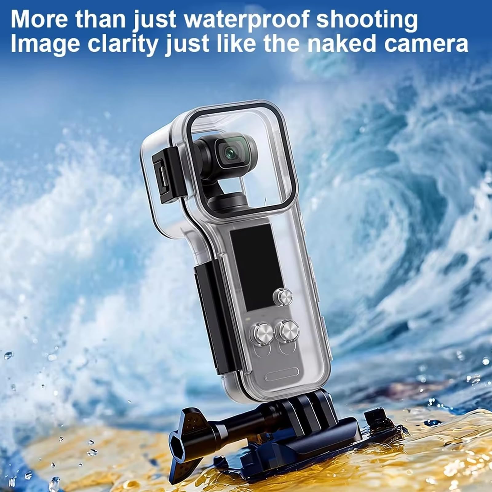 Funda Impermeable para dji Osmo Pocket 4, Carcasa de Buceo 50M Carcasa submarina Cámara Funda Protectora Dive Case Protective Case Accesorios para dji Osmo Pocket 4