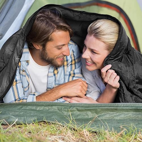 Miniatura 7 de Atarashi Saco de dormir de camping - 4 estaciones para adultos, ligero, cálido, extra grande con saco de compresión, ideal para senderismo,