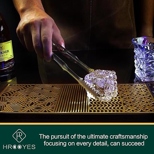 Vista 4 de Ice Press Craft Modern Ice Molds Stamps For Cocktails Whiskey Bourbon Maker Brass Custom Ice Cube Stamp Fast Patterns Bartender Accessories Sencillo