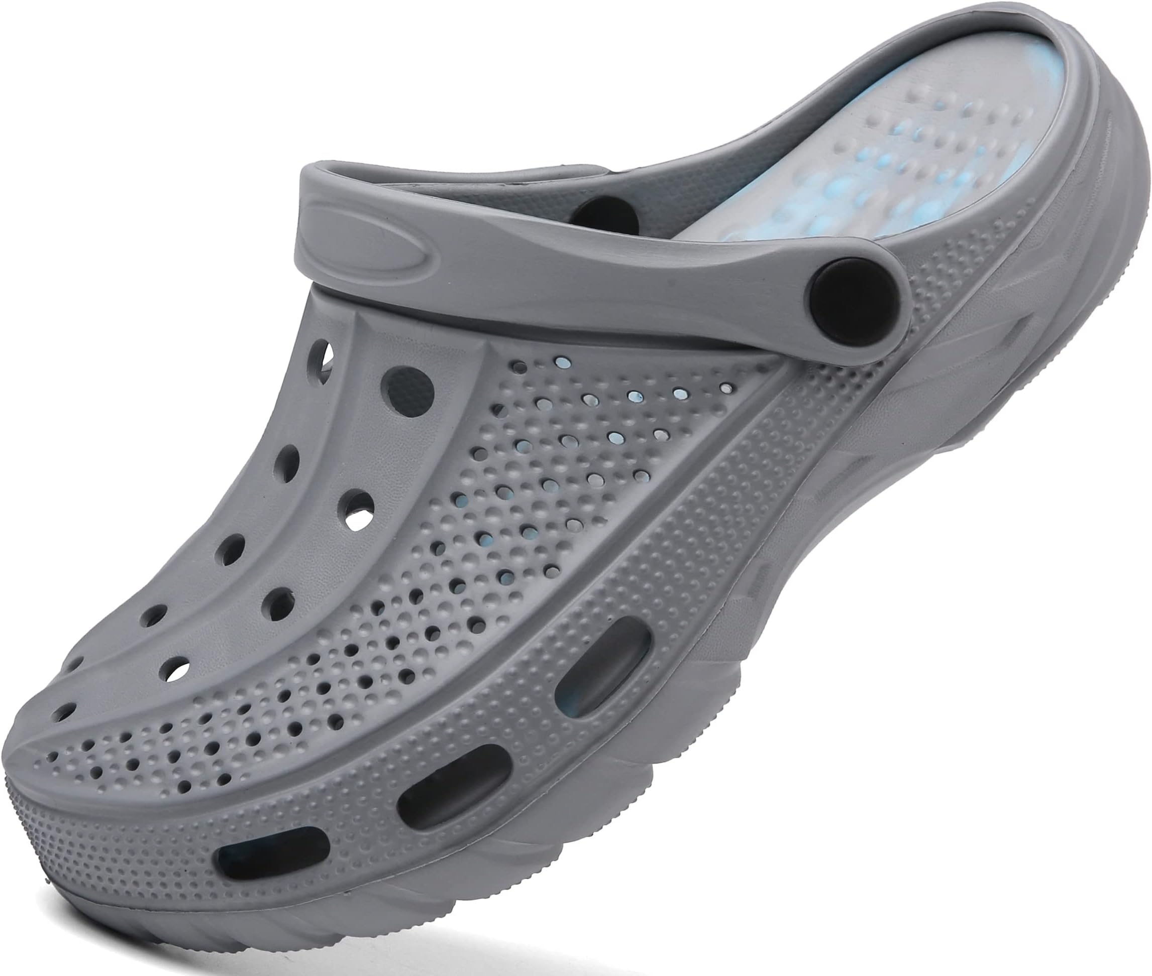 ChayChax Men's and Women's Arch Support Clogs Garden Shoes Slip-on Outdoor Beach Water Sandals with Removable Cushion Footbed