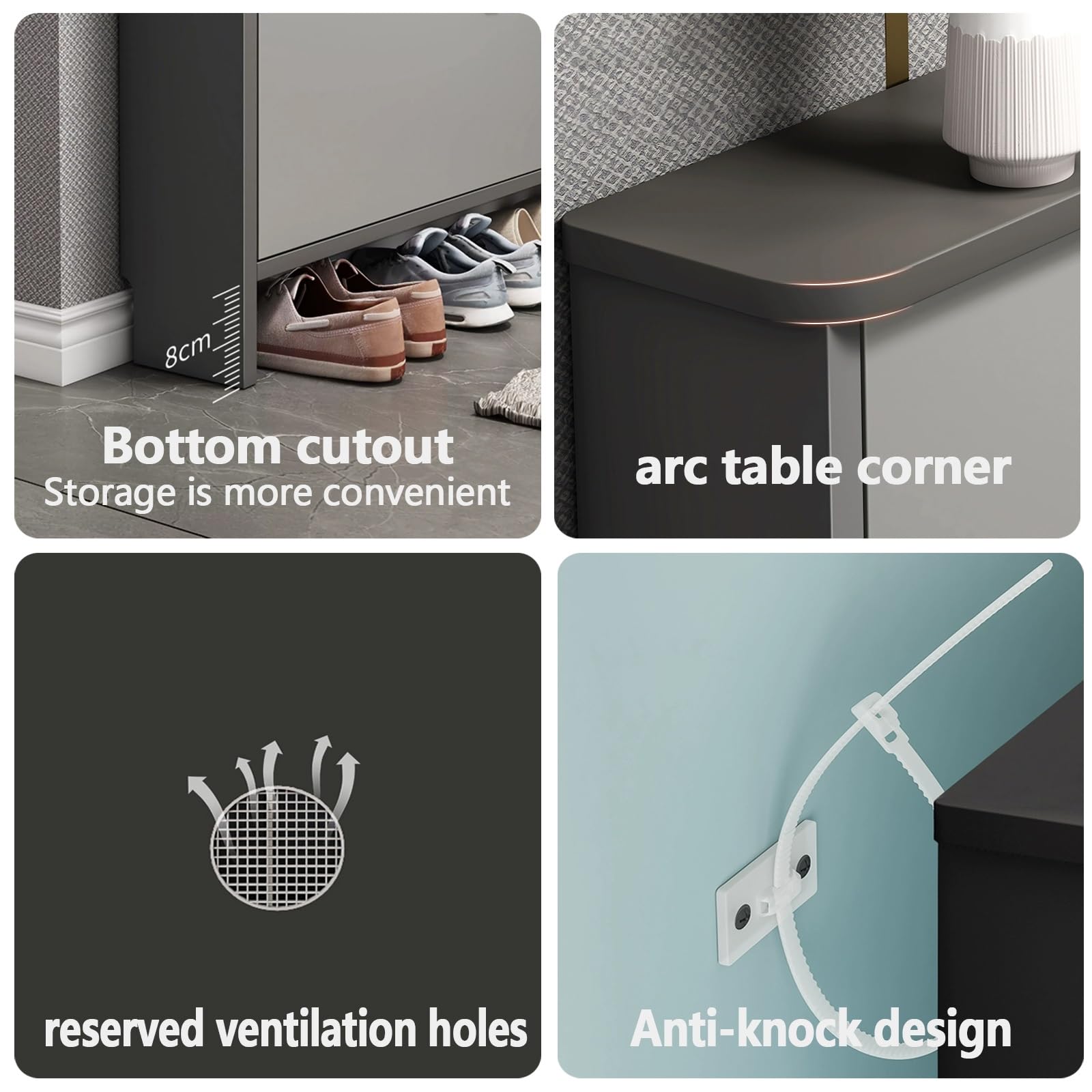 Organizador de zapatos resistente con puertas abatibles, ahorro de espacio, zapatero de alta capacidad para dormitorio, pasillos y apartamentos, estante de zapatos de entrada independiente con parte