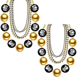 Sasylvia 2 set of 36 Happy New Year Bead Necklace 35