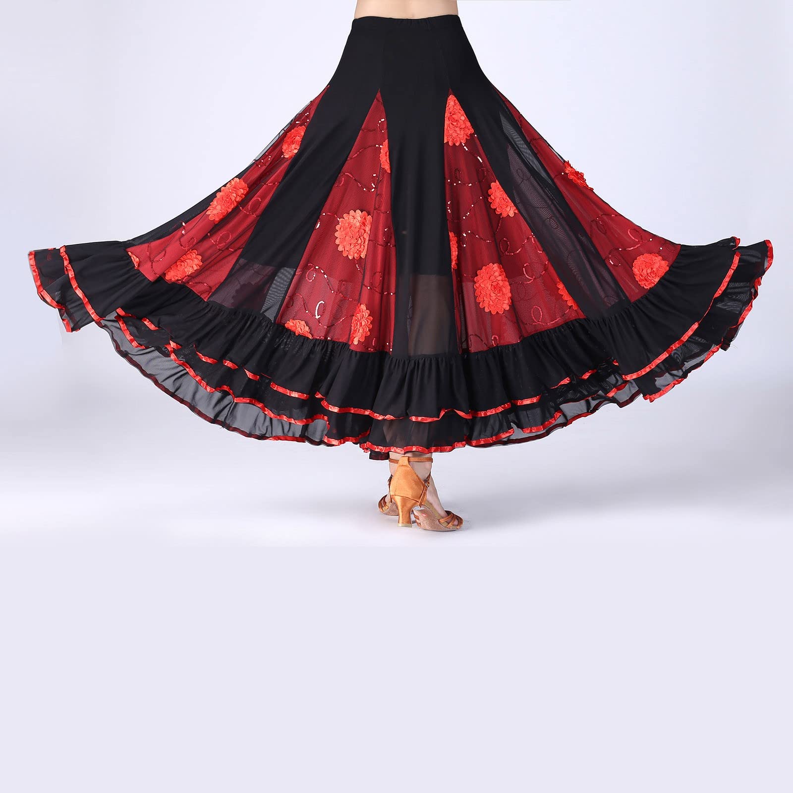 Vestito da donna per carnevale, tutù, gonna a pieghe, abito da ballo, gonna da ballo, gonna da esercizio, gonna da donna
