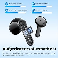 Căști wireless semi-in-ear SoundPEATS Air6 HS Bluetooth 6.0, 13 mm, tri-magnetic, LDAC, Hi-Res, ENC, IPX5, 45 ore 5