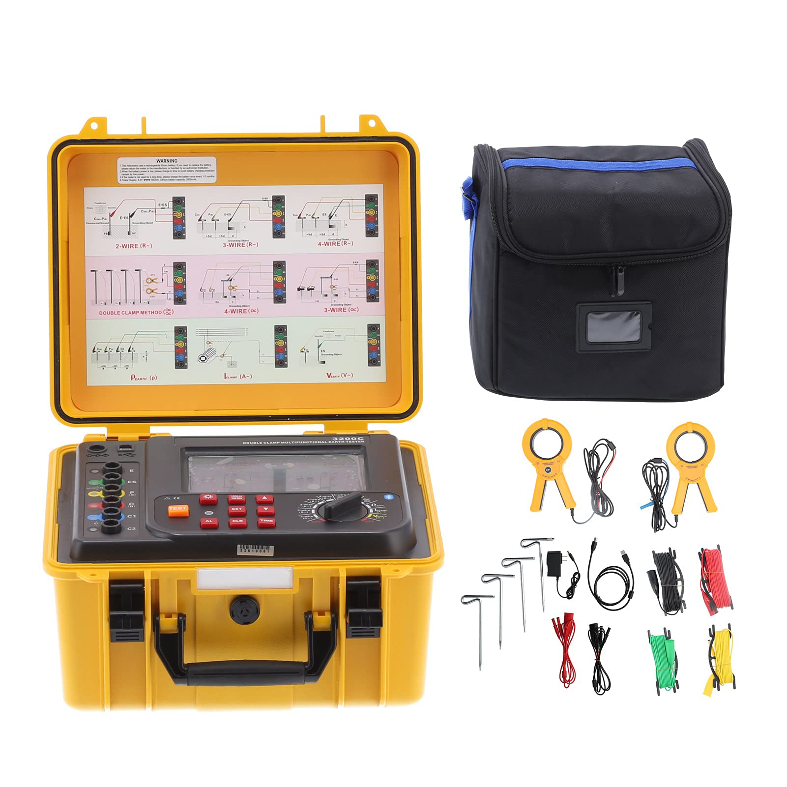 ETCR3200C Earth Ground Tester Soil Resistivity Tester with