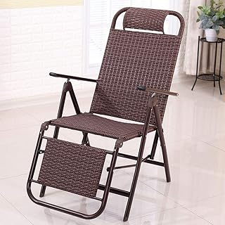 HZH Cadeiras de jardim Cadeiras reclináveis para pátio Cadeiras reclináveis para pátio Cadeira de homem de vime Cadeira de computador Espreguiçadeira Cadeira de varanda doméstica Cadeira de