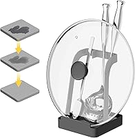 Vista 10 de NiHome Versátil tapa para olla, soporte para cucharón, almohadilla multiusos para espátula, tabla de cortar, soporte para cucharas, utensilios