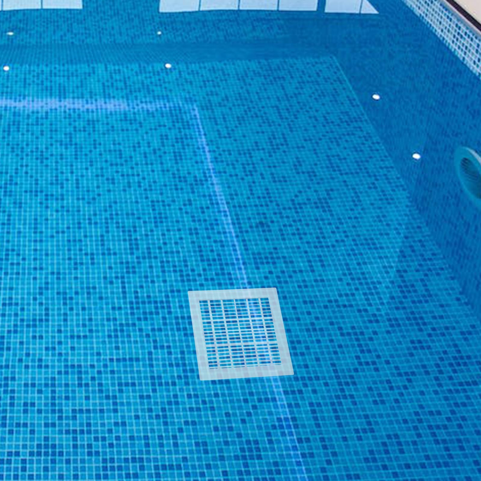 TEHAUX Cubierta Pieza de Repuesto de Drenaje de Plástico para Piscina Cuadrada Mantiene la Limpieza Confiable de Color Claro en Desagües Principales de Piscinas
