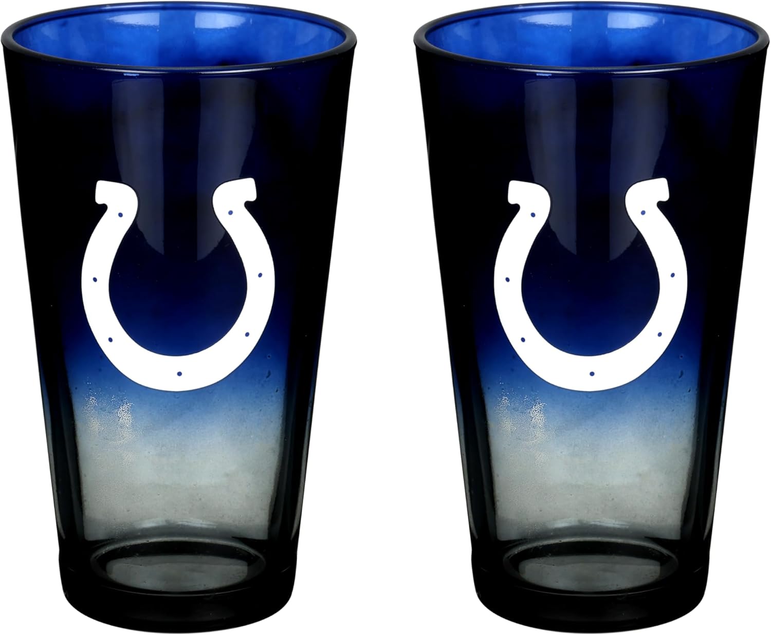 The Memory Company Officially Licensed NFL 2-Pack 16oz Ombre Pint Glass Set, Licensed Team Drinkware, Stylish Gameday Glassware, Team Logo