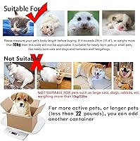 Vista 9 de Básculas digitales para mascotas, mini pantalla LCD de 22.0 lbs/0.04 oz, básculas electrónicas para medir el peso corporal de las mascotas, básculas