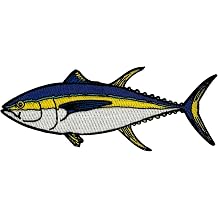 Yellowfin Tuna Embroidered Iron-on Patch
