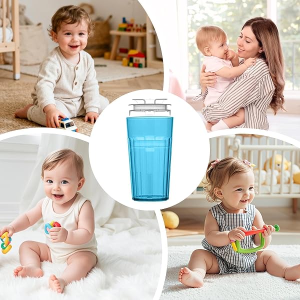 Kids Sippy Cup, Spoutless Trainer Bottle, Adjustable Drinking Container, Portable Feeding Cup, Learning Hydration Tool for Kids Boys Girls Milk Drinking Feeding Bedtime Sipping Use Daily Home Nursery - 4