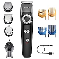 BarberBoss Kit per la cura del viso 3 in 1 per uomo, tagliacapelli da uomo