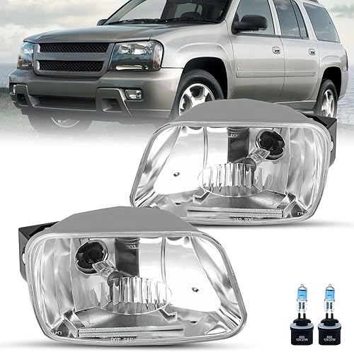 Miniatura 6 de JSBOYAT Conjunto de repuesto de faros delanteros con bombillas incluidas para Chevy Trailblazer 2002-2009 con rejilla de ancho completo para el lado