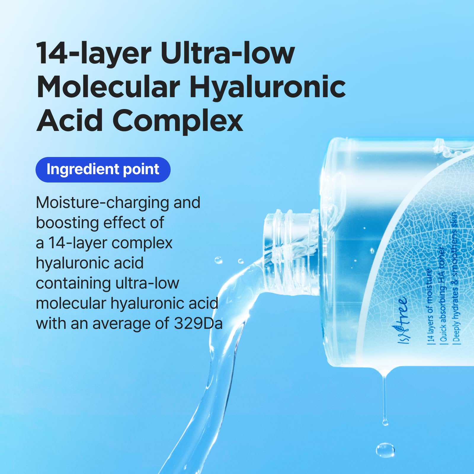 ISNTREE Ultra-Low Molecular Hyaluronic Acid Toner (300 ml)