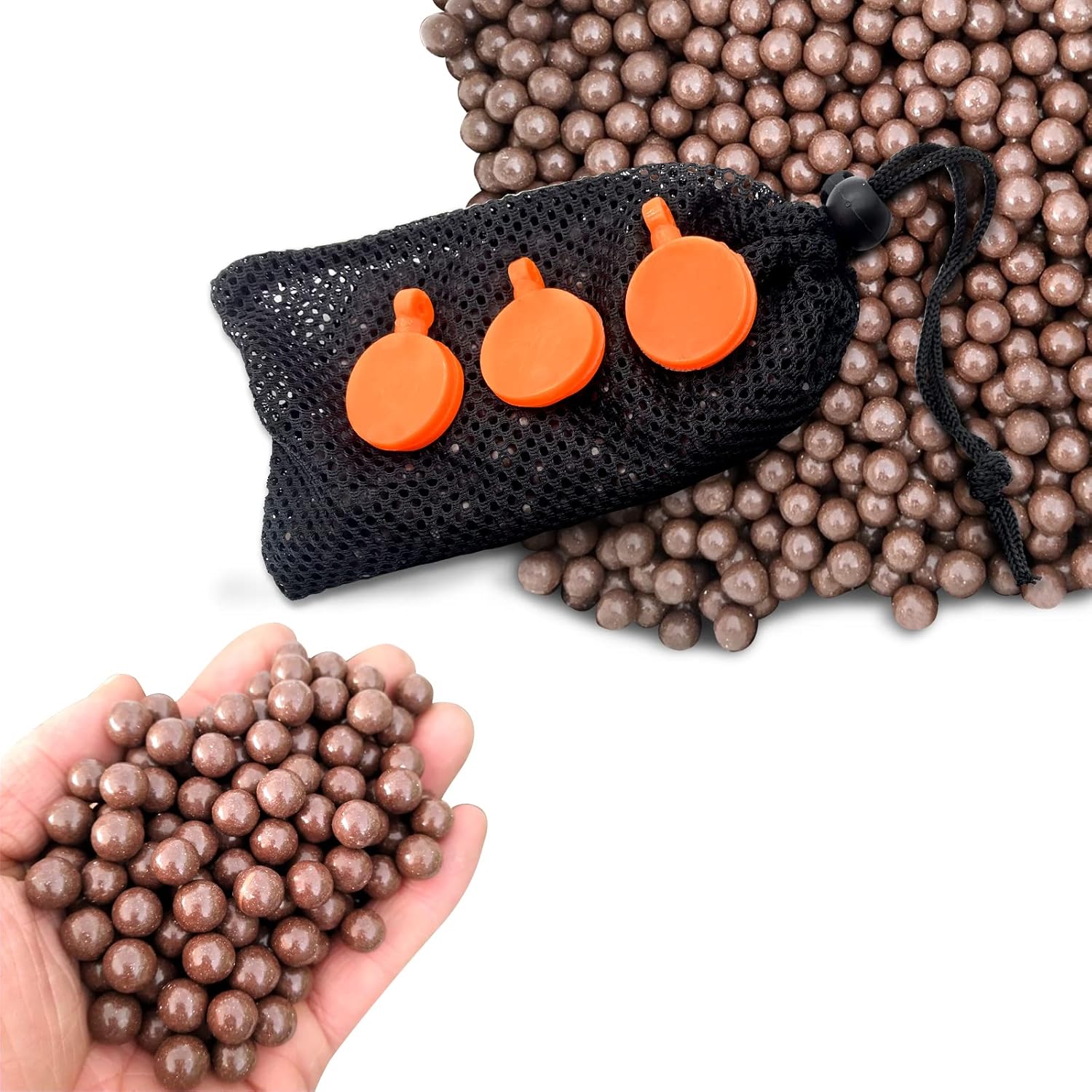 Slingshot Ammo Mud Balls, 1000 Pcs Slingshot Clay Ball 3/8 inch, 910mm