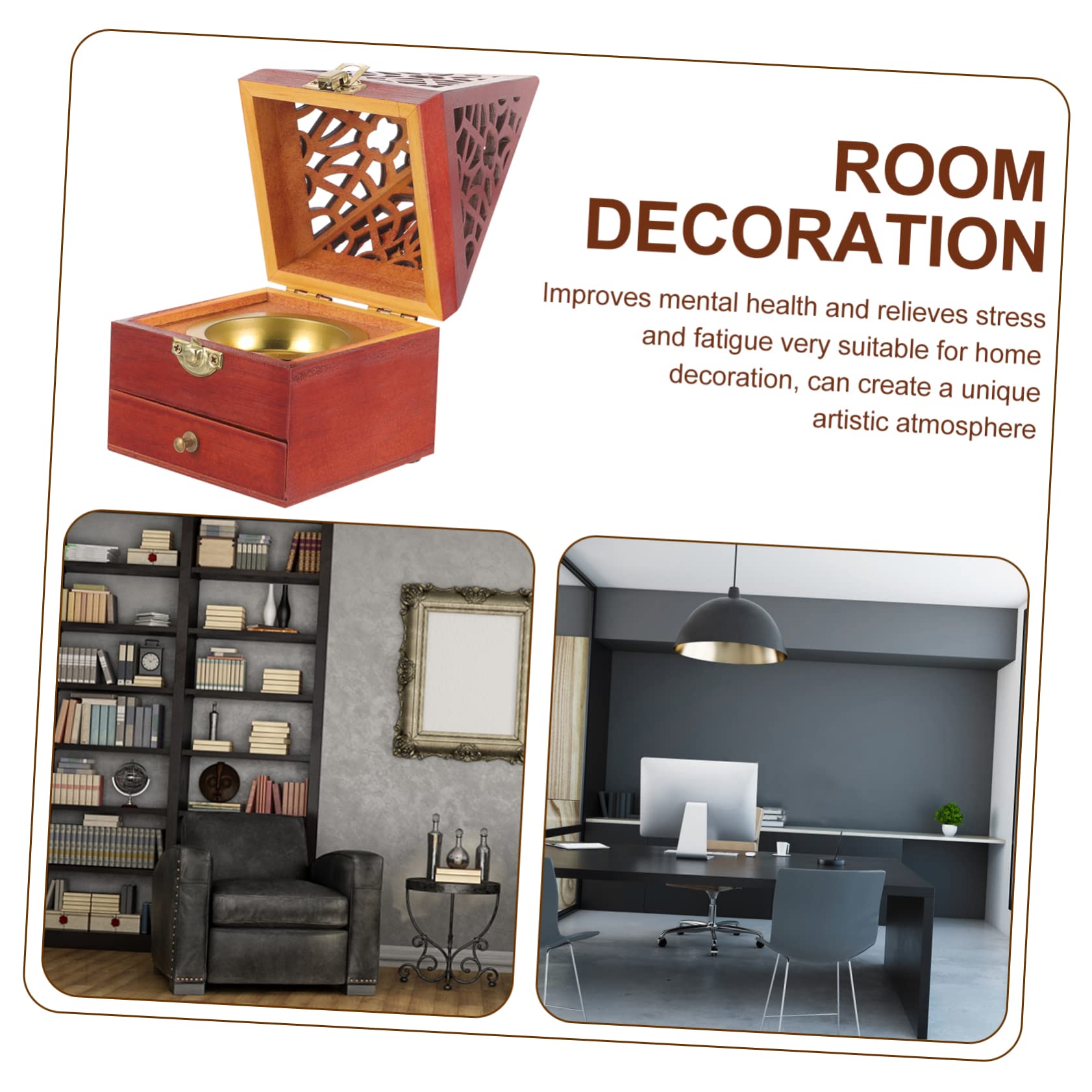 Abaodam 3stücke Holz Räuchergefäß Mit Schublade Vintage Pyramiden Design Für Aromatherapie Büro Und Zuhause Kompakt Kreativ Und Dekorativ Für Räucherstäbchen