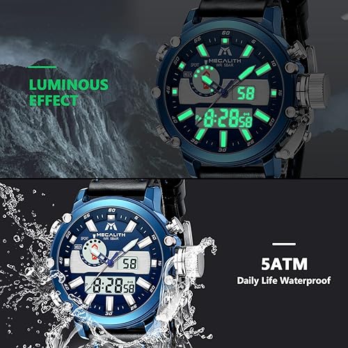 Miniatura 3 de MEGALITH Relojes digitales militares para hombre, reloj deportivo al aire libre, táctico, de 1.772in, cara grande, 5 ATM, resistente al agua, con