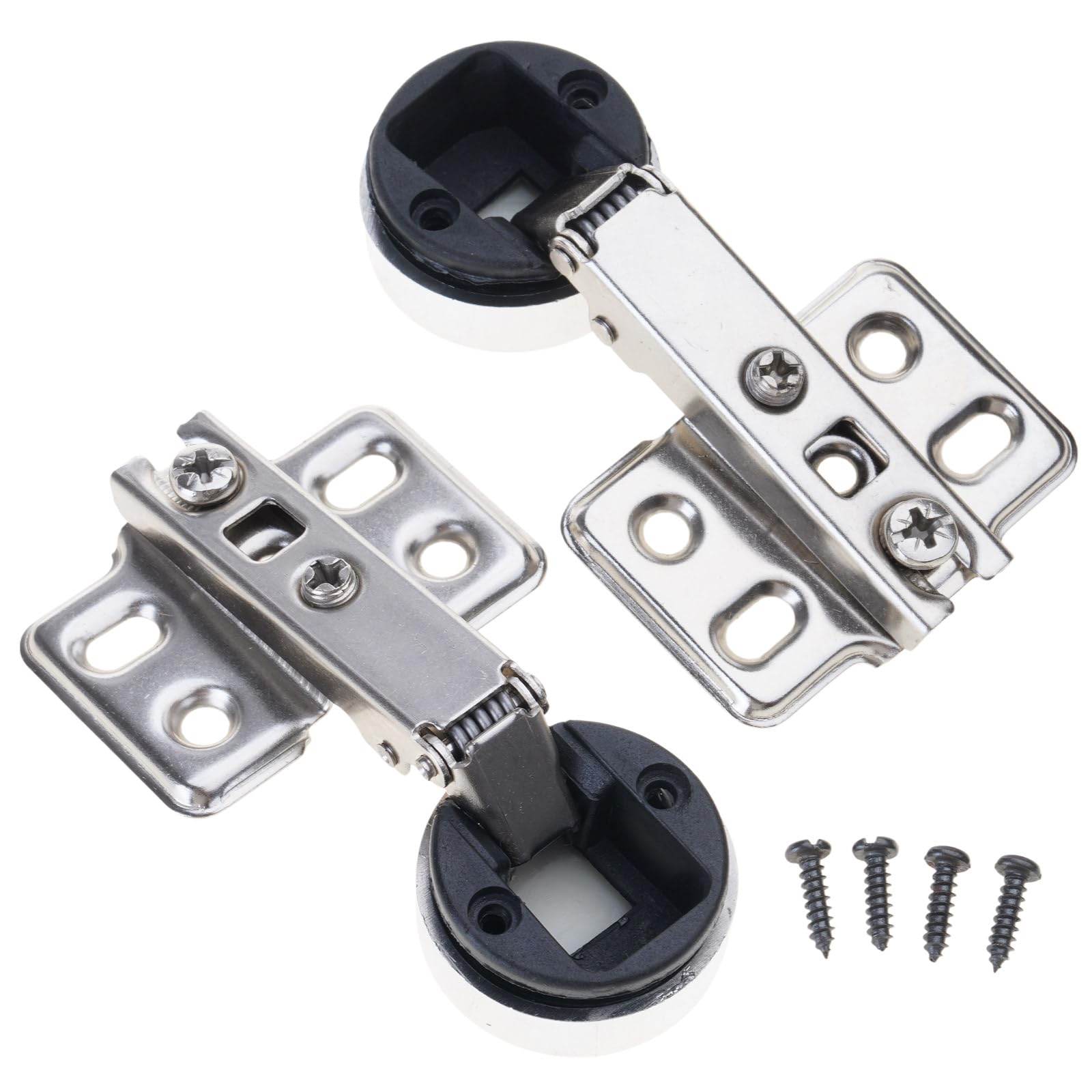 2pack Glass Cabinet Door Hinges Hydraulic Buffer Systems Heavy Type Cold Rolled Steels Noises Reduction Universals Glass Door Hinges
