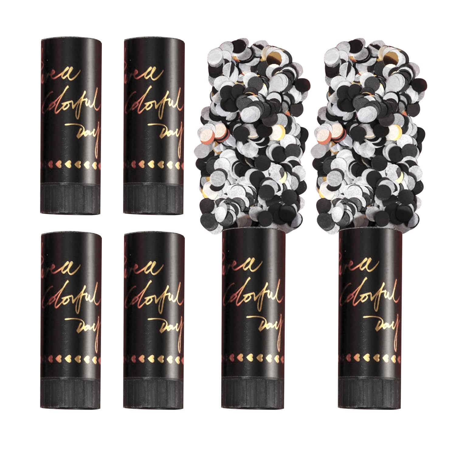 lot de 6 canons à confettis festifs