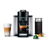 Vertuo Coffee and Espresso Maker by De'Longhi, Piano Black with Aeroccino Milk Frother