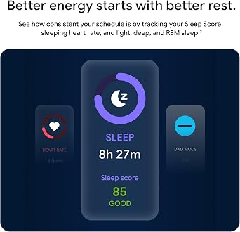 Fitbit Inspire 3 Health & Fitness Tracker with Stress Management, Workout Intensity, Sleep Tracking, 24/7 Heart Rate - 3-Month Google Health Premium Membership Included - Midnight Zen/Black