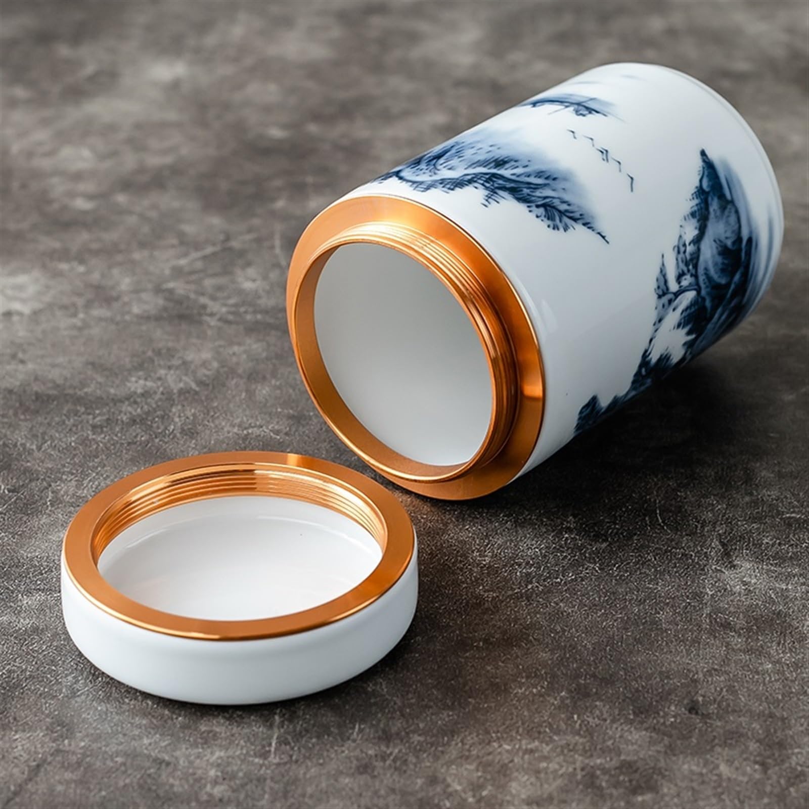 Pojemnik na herbatę Zapieczętowany garnek ceramiczny pojemnik do przechowywania butelek świeży dzbanek herbaty ziarna kawy chiński Vintage pudełko w domu Przechowywanie herbaty