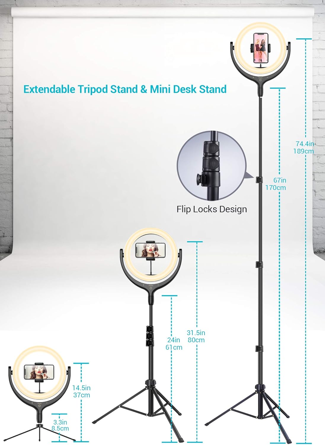 Gеt Pорulаr оƒƒеr Ring Light with Stand and Phone Holder, Ohuhu 10 Selfie LED Ring Light with 67 Tripod Stand for YouTube Video Recording Photography Makeup Tutorials Live Streaming Video Conferencing Zoom Meetings