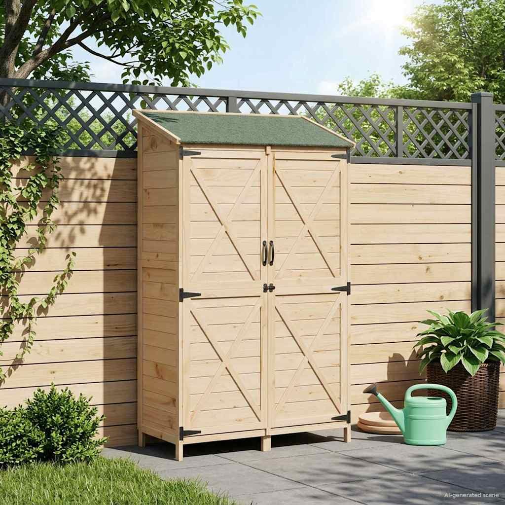 Naturalny domek ogrodowy 106 x 56 x 176,5 cm lite drewno jodłowe