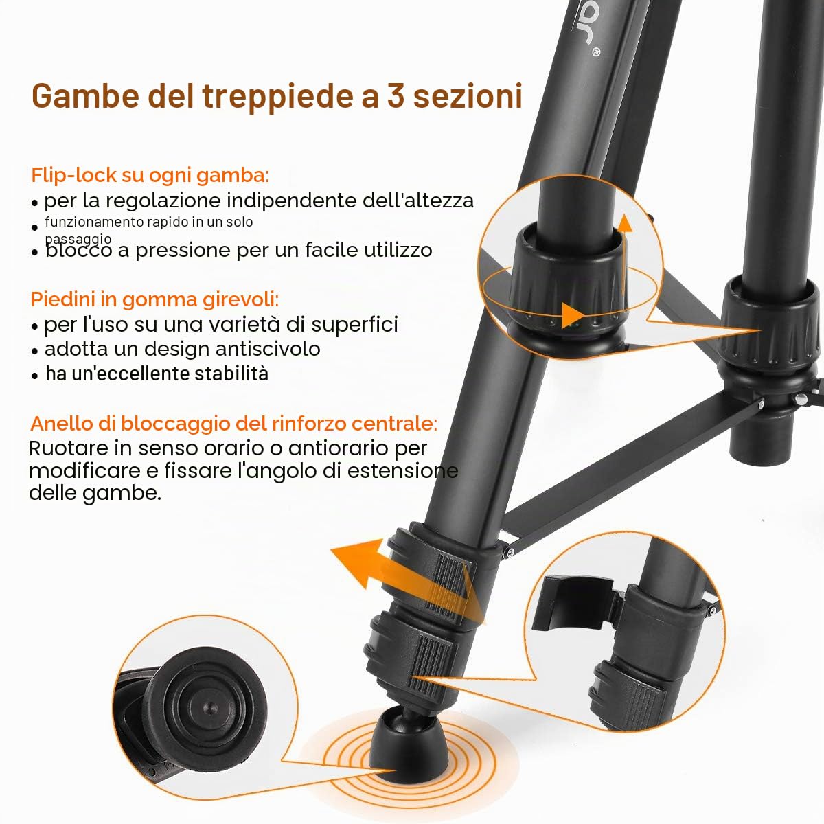 Huepar Treppiede 1,6 m Treppiede in alluminio per livella laser, con livella a bolla, con filettatura maschio da 5/8 "-11 e adattatore per vite da 1/4" -20, Borsa per il trasporto inclusa - TPD16