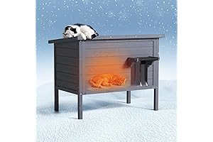 Outdoor Cat House, Waterproof Shelter for Feral Cats with All-Round Foam Insulation