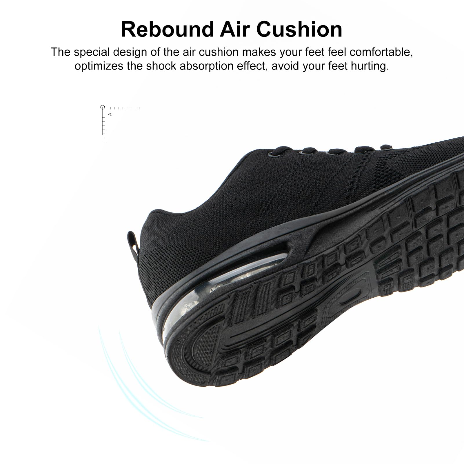 NEOKER Scarpe Running Uomo Donna Scarpe da Corsa Sneakers Scarpe Ginnastica Scarpe Trail Running Scarpe Sportive Platform Outdoor Nero Blu 36-48 EU