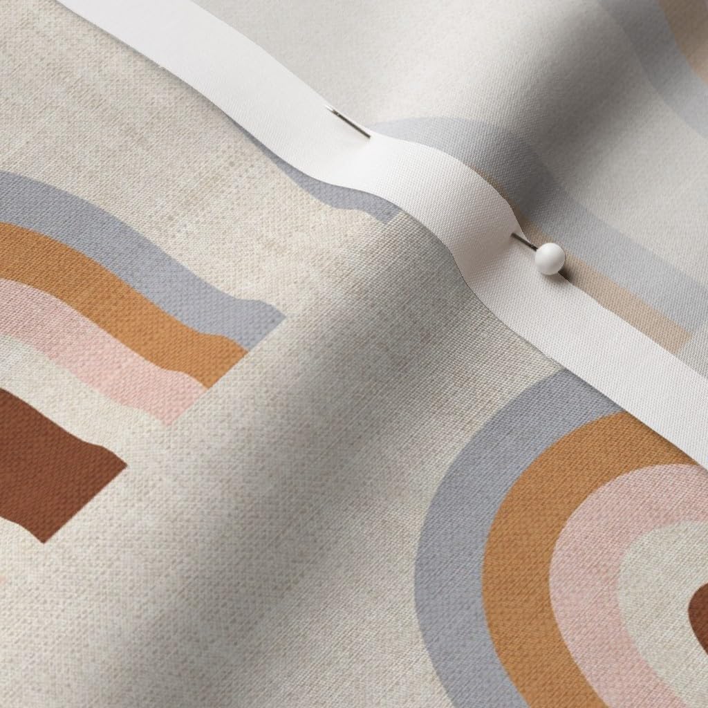 Spoonflower Fabric - Boho Rainbow Girl Nursery Pastel Spring Printed on Cotton Poplin Fabric by The Yard - Sewing Shirting Quilting Dresses Apparel Crafts