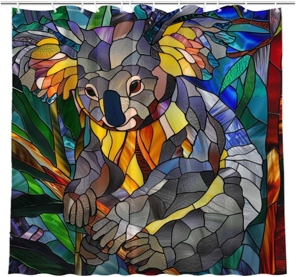 NGZ Rooster Shower Curtain 72x72 Inch Colorful Shower Curtain for Spring Painting Print Bath Curtains for Bathroom Home Decoration with 12 Hooks