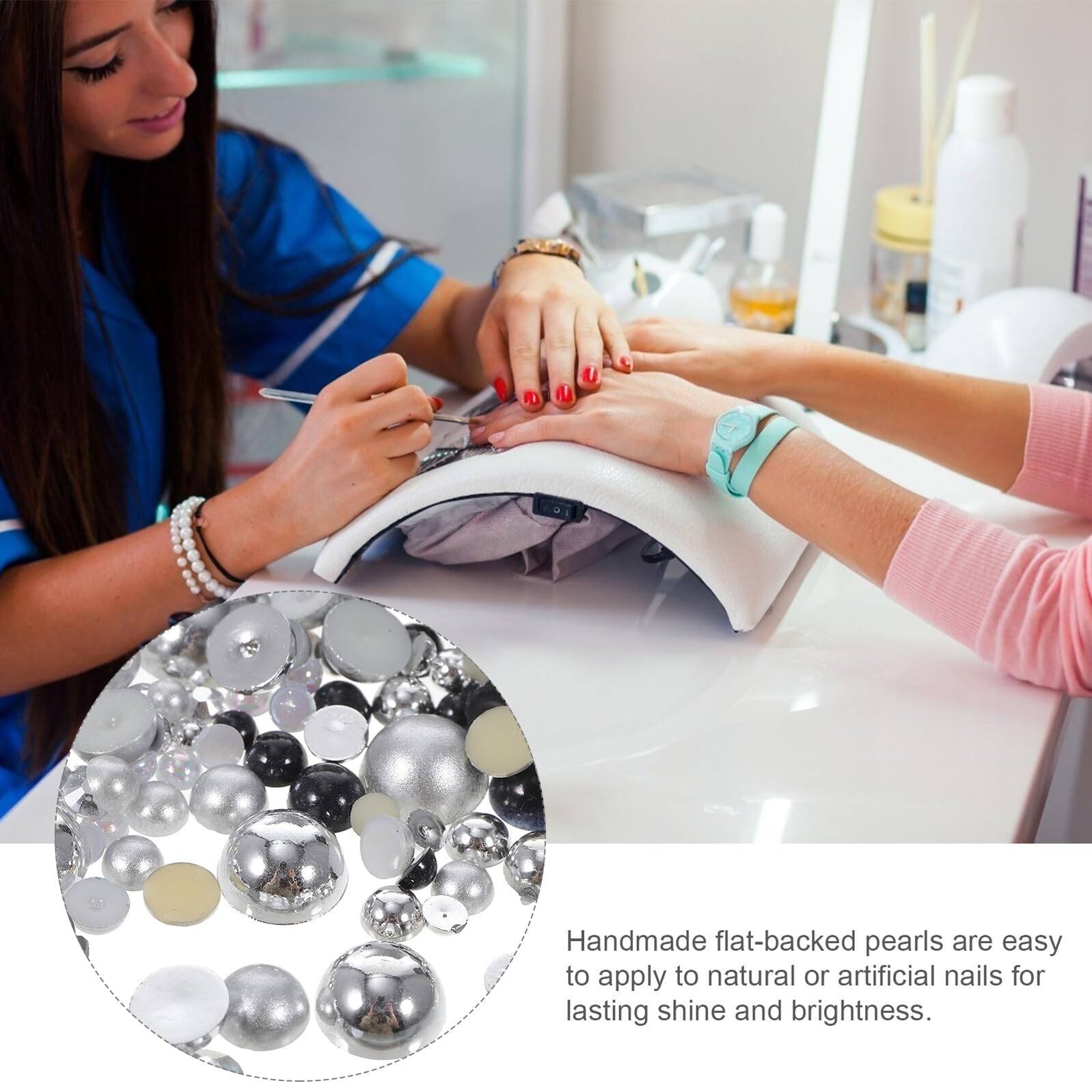 5 Pezzi Adesivi Unghie Resistenti Decorazioni per Unghie con Resinose e Strass per Nail Art Te Accessori Manicure Facili da Applicare per Domestico e Salone