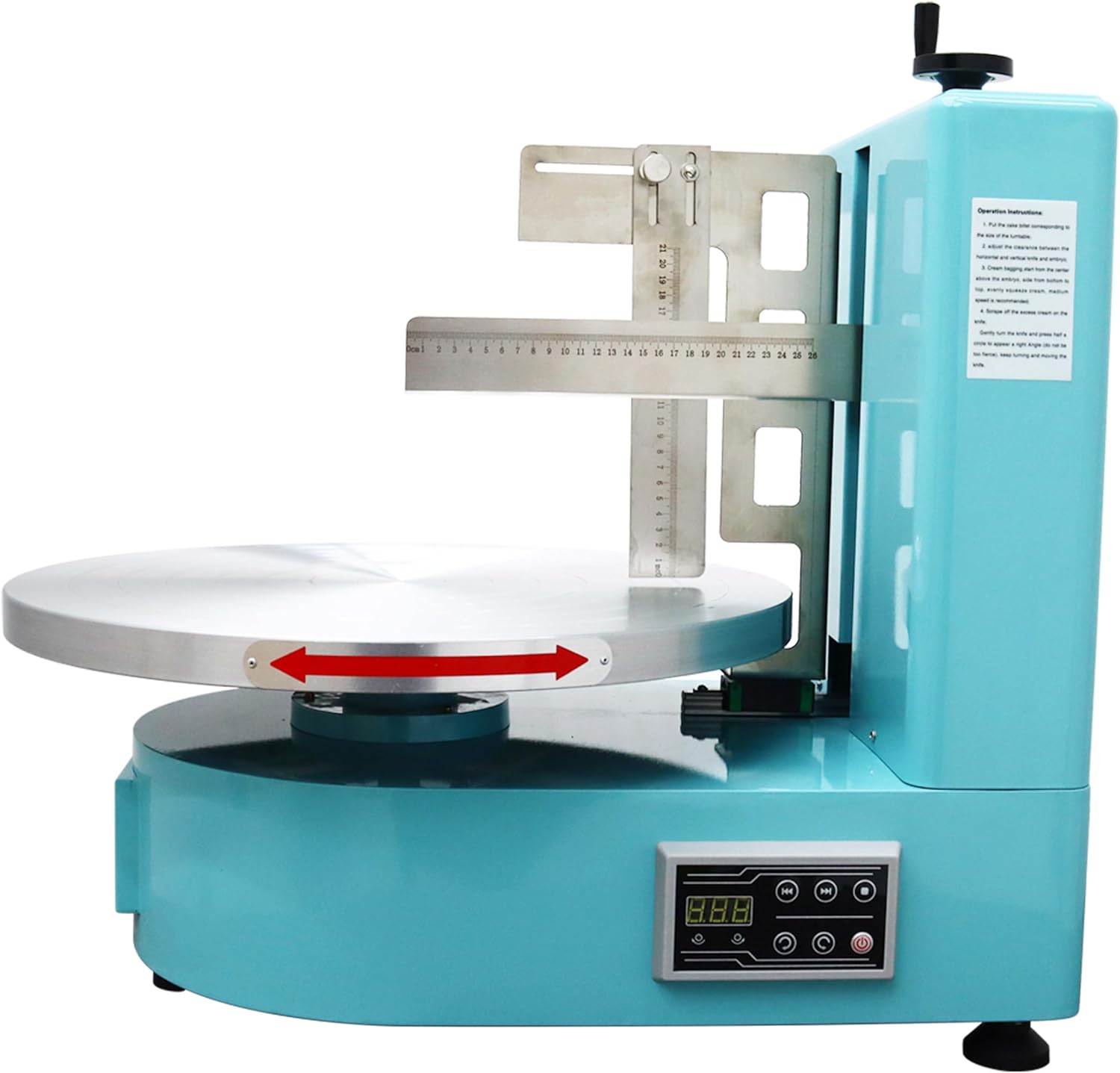Cake Cream Coating Smearing Spreading Machine Decorating Scraping Triangle Bottom White 4-16 Inch 60W