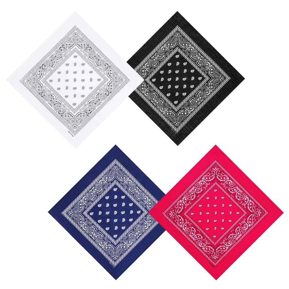 Lot De 6 Bandanas Pour Hommes Et Femmes, Bandeaux En Nylon Paisley
