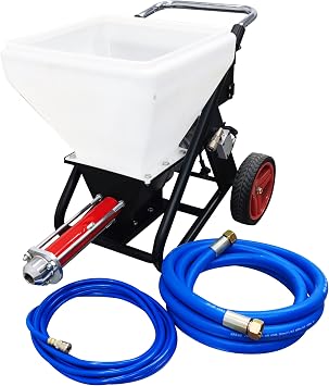 Mortar Spraying Machine Putty Cement Grouting Spraying 48L Hopper 12L/min Multifunctional Sprayer for Real Stone Paint Texture Latex 110V 1.8KW Electric