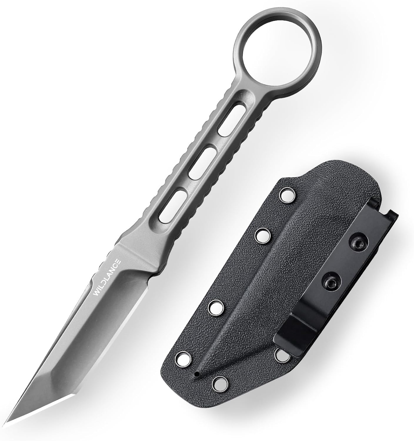 EDC Fixed Blade Knife with Sheath, Camping Knife Fixed Blade 2.83" Outdoor Survival Blade Full Tang Hunting Knives for Men Women BS-02