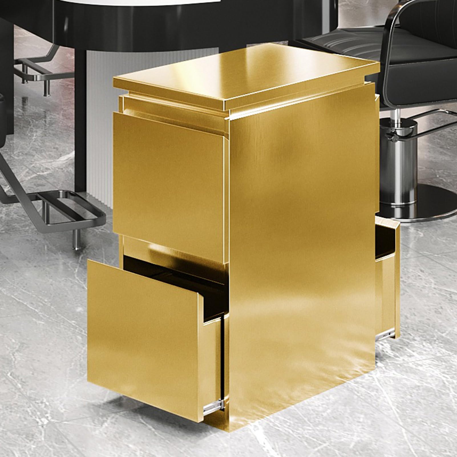 Armadietto portaoggetti in acciaio inox con 3 cassetti, organizer professionale per parrucchieri per estetiste e strumenti per tatuaggi