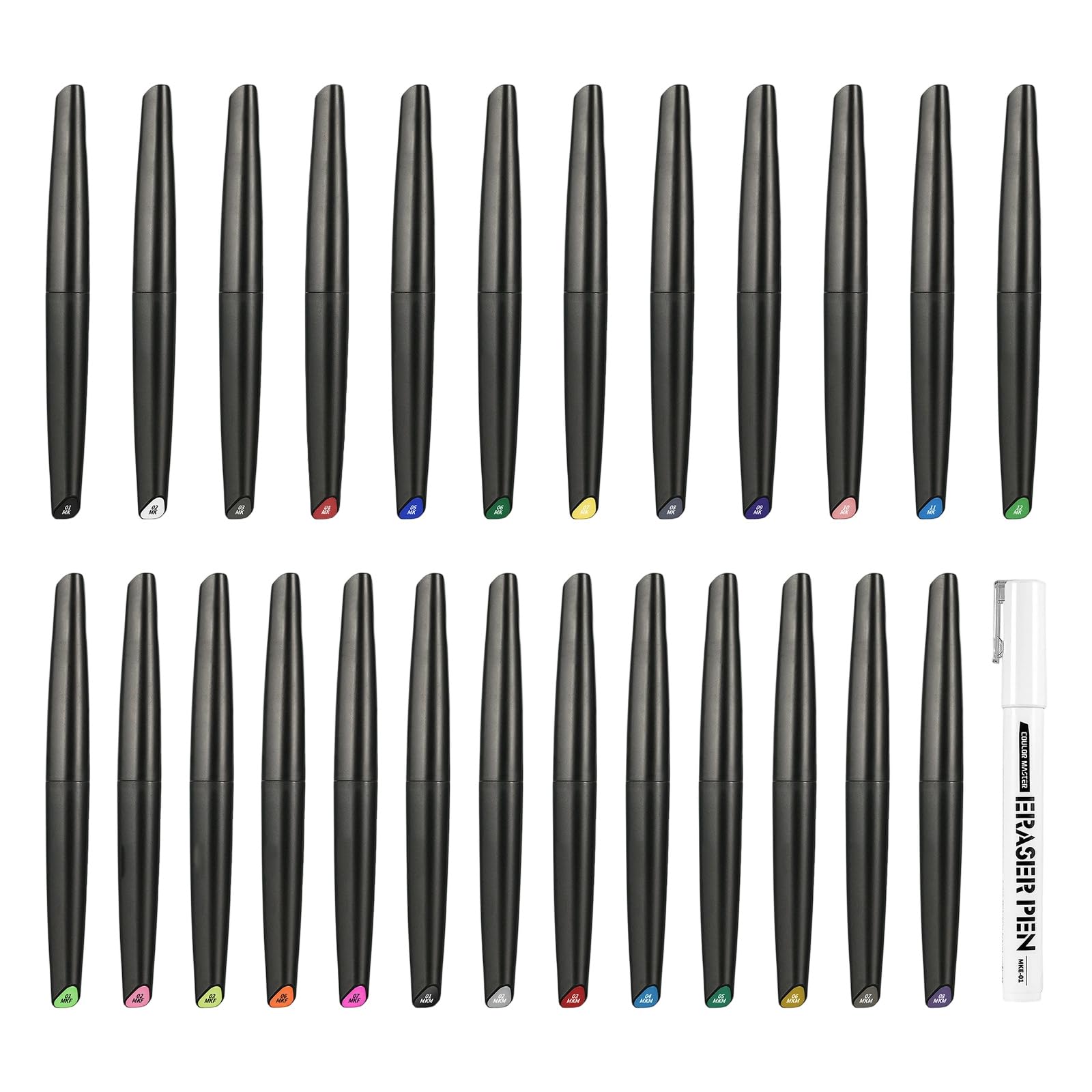 Set di 26 pennarelli per modellismo, inclusi gomme da cancellare, penne, matite per pittura in miniatura, artigianato e costruzione di pennarelli ABS