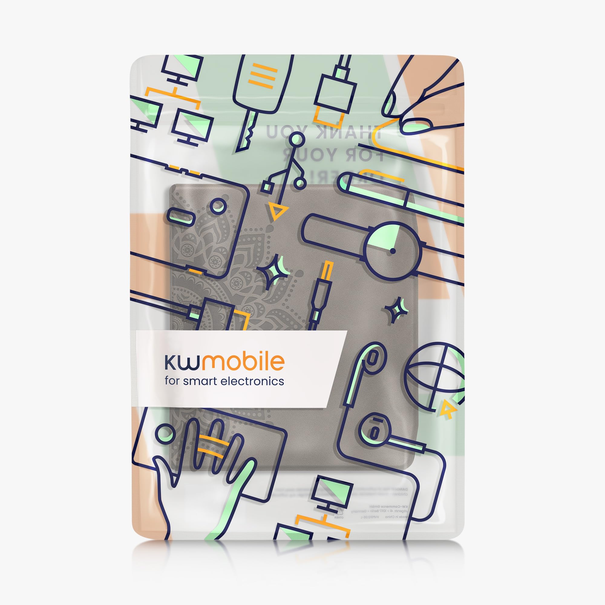 kwmobile Pokrowiec kompatybilny z Pocketbook Era/Era Color Cover - etui na czytnik e-booków - szare wschodzące słońce