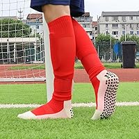 Vista 8 de Grip Socks with Leg Sleeves and Shin Guard Straps Anti Slip Non-Skid Durable & Comfy Soccer Socks for Training & Matches