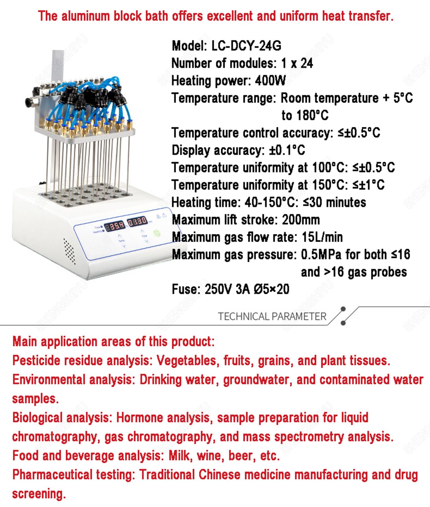 Concentrateur d'évaporateur d'échantillon de laboratoire, hauteur réglable avec aiguilles à gaz, soufflage de pression scientifique, instrument d'analyse de laboratoire multi-modules