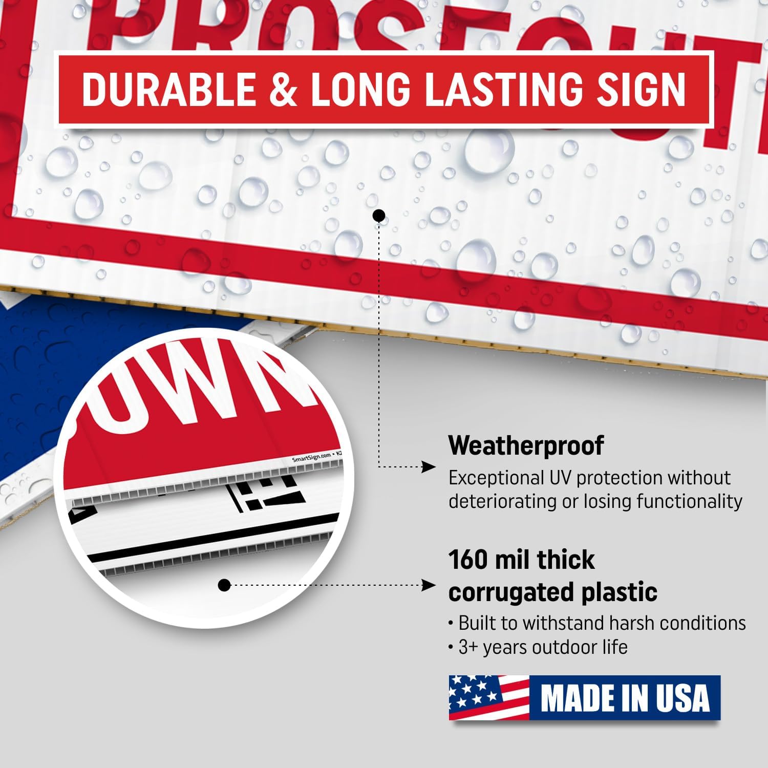 SmartSign 12" x 18" (2-Pack) "No Dumping Violators Will Be Prosecuted" Yard Sign with Metal Stake, Double-Sided, 160 mil Thick Corrugated Plastic Lawn Signs, Water Resistant