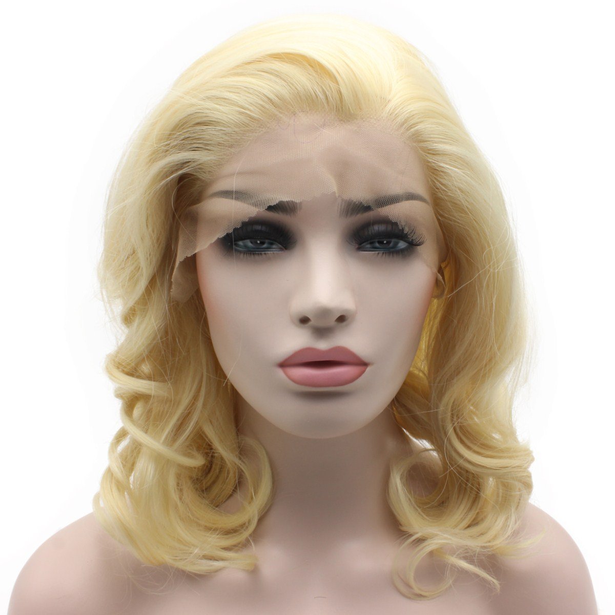 Iewig 613 Blonde Wig Shoulder Length Wavy Synthetic Lace